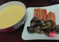 之蟹肉蛤蜊蒸蛋的做法图解3