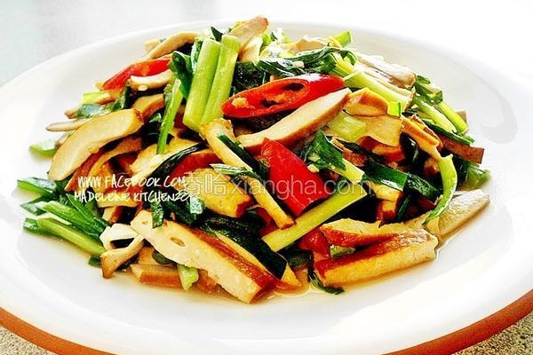 五香豆干炒韭菜
