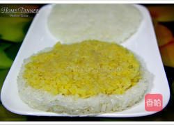 肉松豆茸煎糯米饼的做法图解1