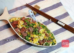 豆拌火腿玉米蛋的做法图解3