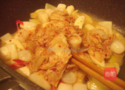 韩式泡菜炒干贝的做法图解6