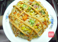 千岛虾仁蛋炒饭的做法图解5