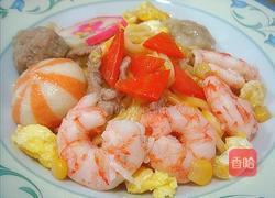 南瓜海鲜面的做法图解4