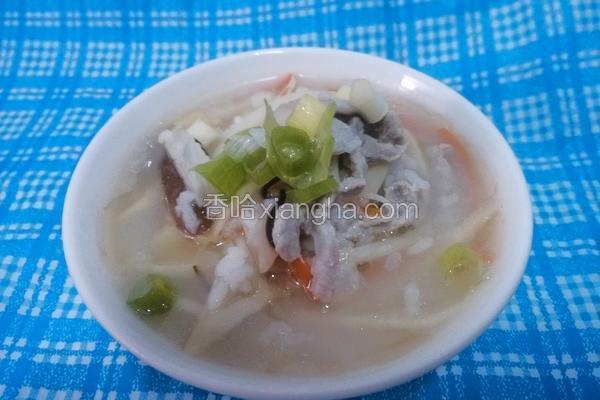 香菇竹笋瘦肉粥