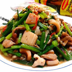 韮菜花炒鲜鱿的做法[图]