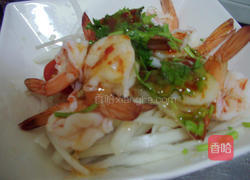 生菜果醋凉拌虾的做法图解6