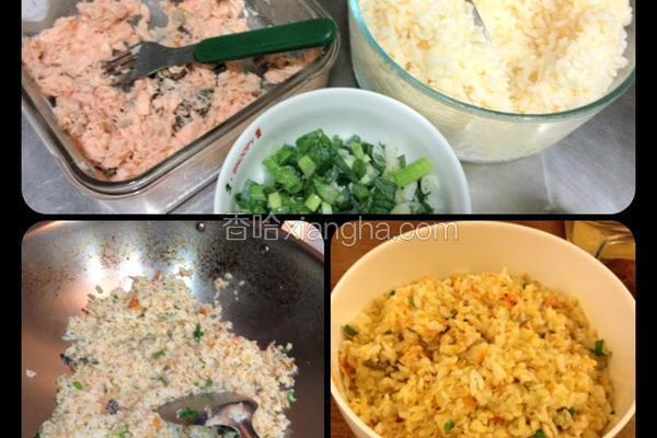 鲑鱼黄金蛋炒饭