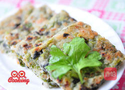 海苔芹菜叶煎饼的做法图解7