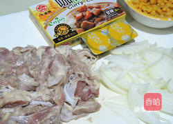 咖哩鸡腿亲子盖饭的做法图解2