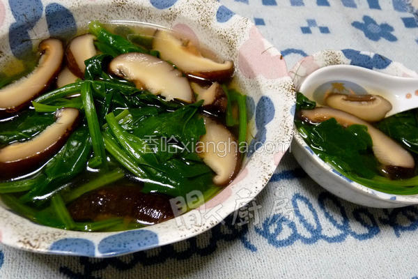 菠菜冬菇汤