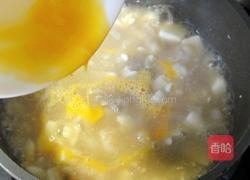 藕粉豆腐虾仁蛋羹的做法图解3