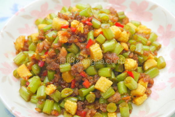 酱烧四季豆丁