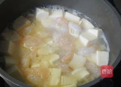 藕粉豆腐虾仁蛋羹的做法图解2
