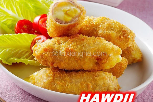 葱香起司猪排卷
