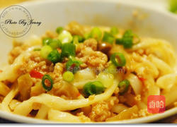 榨菜肉末拌面的做法图解4