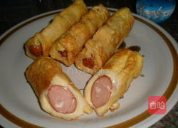 香肠起司面包卷的做法图解8