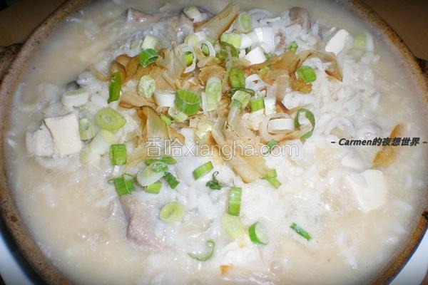 味噌杂烩豆腐粥