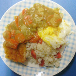 绿咖哩鸡排炒饭的做法[图]