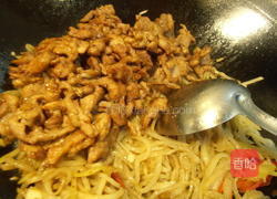 榨菜肉丝板条的做法图解6