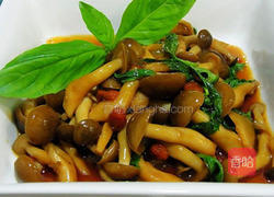 三杯海鲜菇的做法图解5