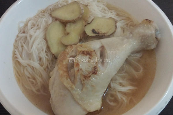 麻油鸡腿面线的做法 菜谱 香哈网