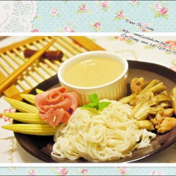 舞菇豆腐沾面的做法[图]