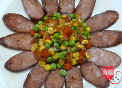 三色炒香肠的做法图解8
