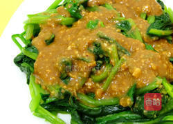 花生酱菠菜的做法图解4