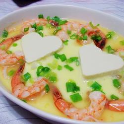 豆腐心鲜虾蒸蛋的做法[图]