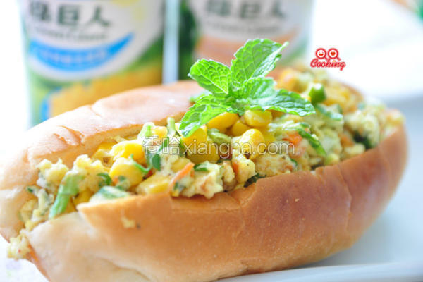 玉米葱蛋堡