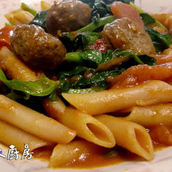 鲜茄肉丸长通粉的做法[图]