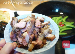 香煎咸猪肉炒甜豆的做法图解5