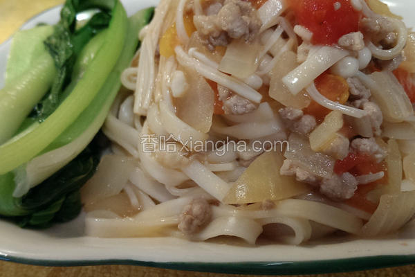 番茄肉酱台式炒面