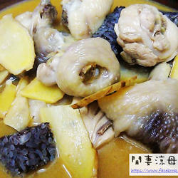 米血麻油鸡汤的做法[图]