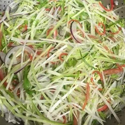 青木瓜凉拌鸡丝的做法[图]