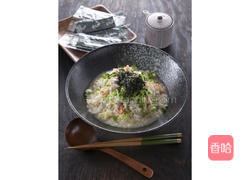 海苔鲜虾蛤蜊杂炊的做法图解9