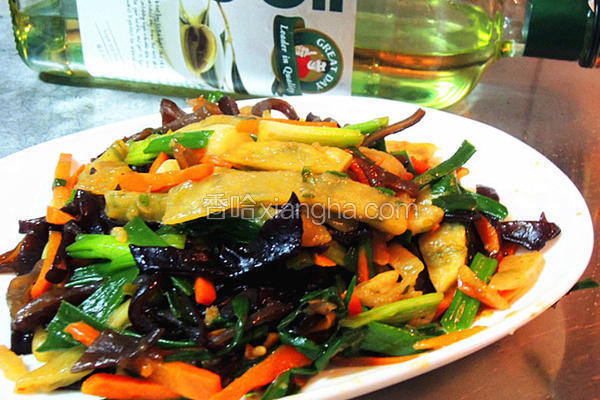 葱油饼炒三丝