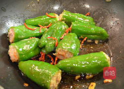 蒜汁青甜椒酿肉的做法图解9