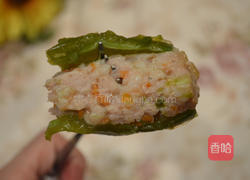 蒜汁青甜椒酿肉的做法图解10