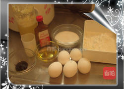 香草咖啡海绵蛋糕的做法图解1