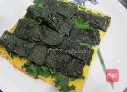 蛋卷菊苣海苔的做法图解3