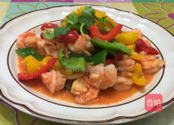 彩椒烩虾仁的做法图解4