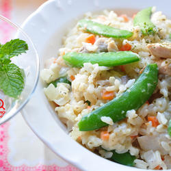 嫩鸡丁豆浆炖饭的做法[图]