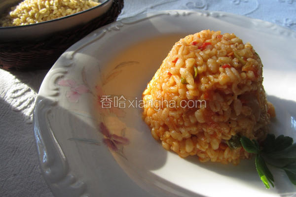 土式炖茄汁麦粒饭