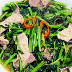 空心菜炒肉片的做法[图]