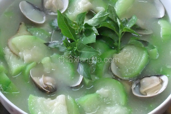 蛤蜊丝瓜菜汤