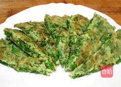 芹菜叶煎饼的做法图解2