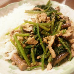 沙茶肉丝烩饭的做法[图]