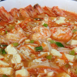 咸蛋虾仁豆腐煲的做法[图]