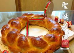 圣诞节花圈面包的做法图解6